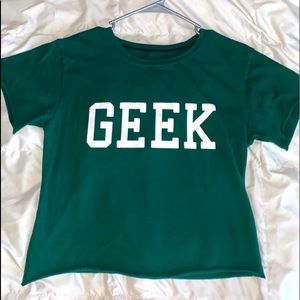 Cropped geek shirt!